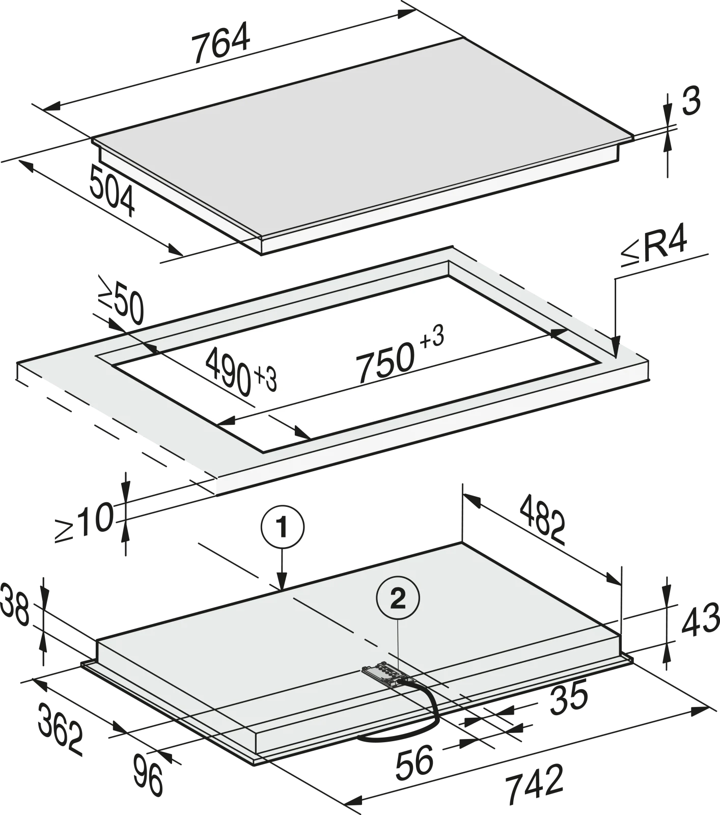 Miele KM 6522 FR (schwarz-edelstahl)