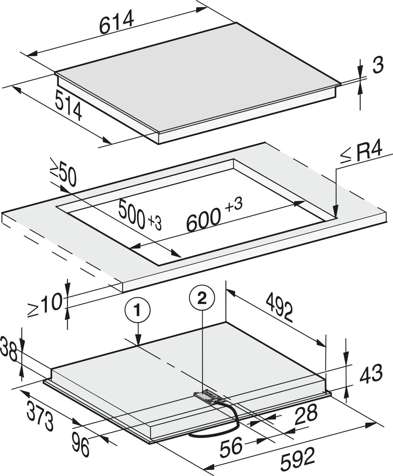 Miele KM 6540 FR (schwarz-edelstahl)