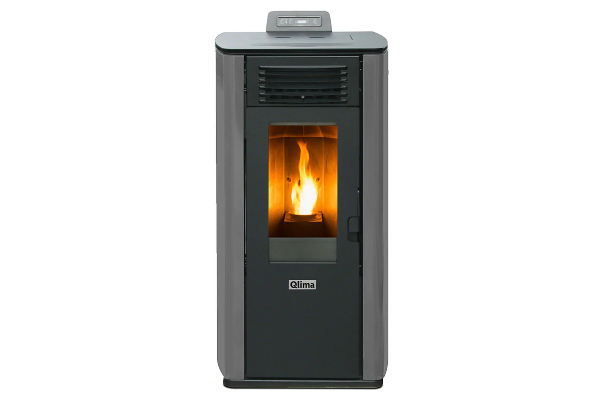 QLIMA Fiorina 74 mit 8,24 kW - Grau - Pelletofen mit 8,24