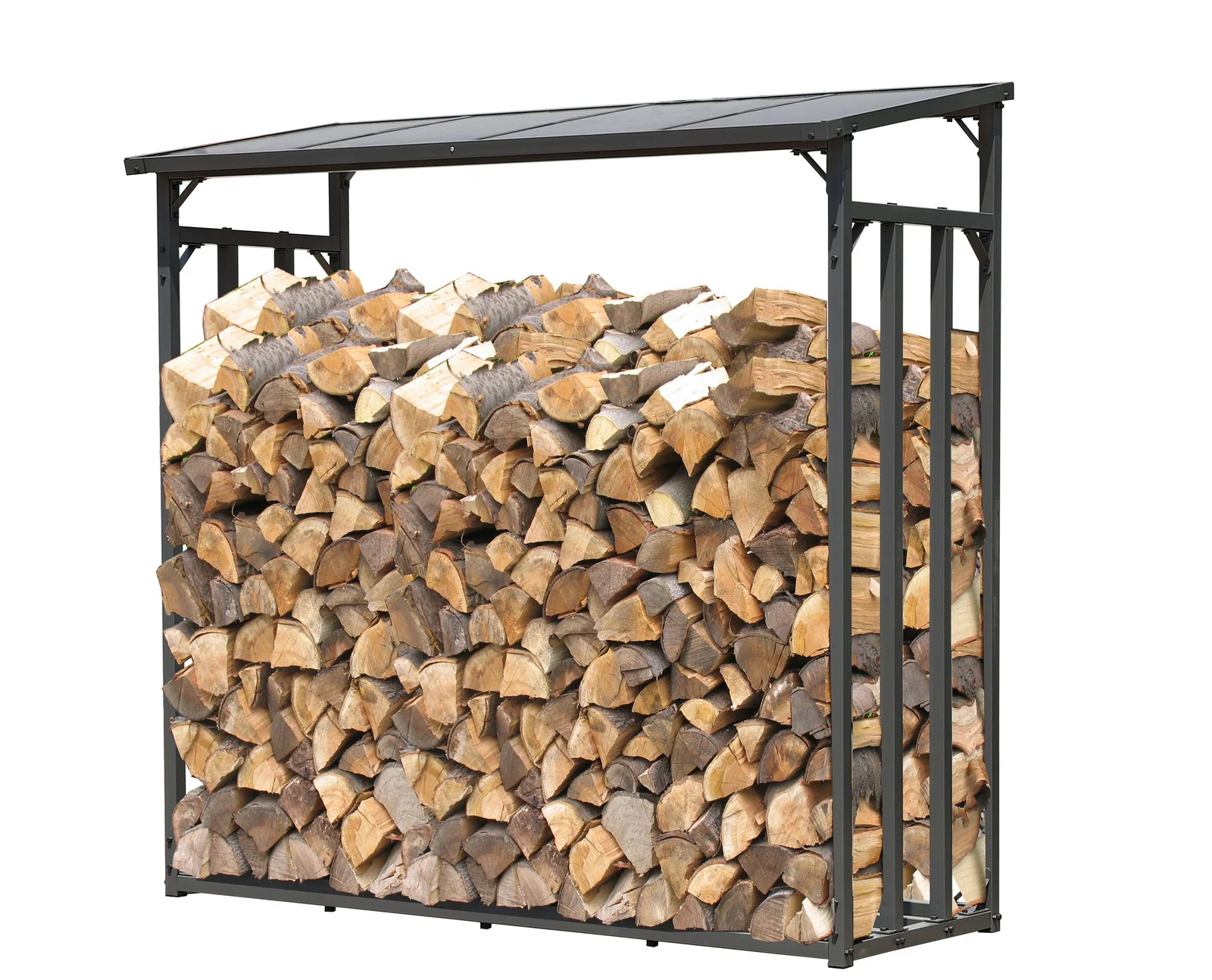 ALUMINIUM Kaminholzregal XXL 185 x 70 x 185 cm Garten