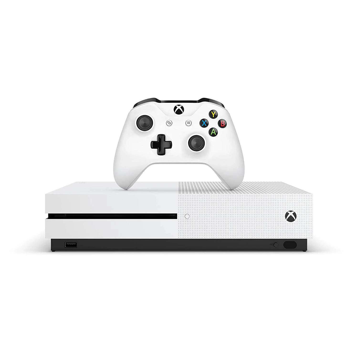 Xbox One - Konsole Slim 1TB #weiss + 2 Controller + Zubehör (mit OVP) (gebraucht)