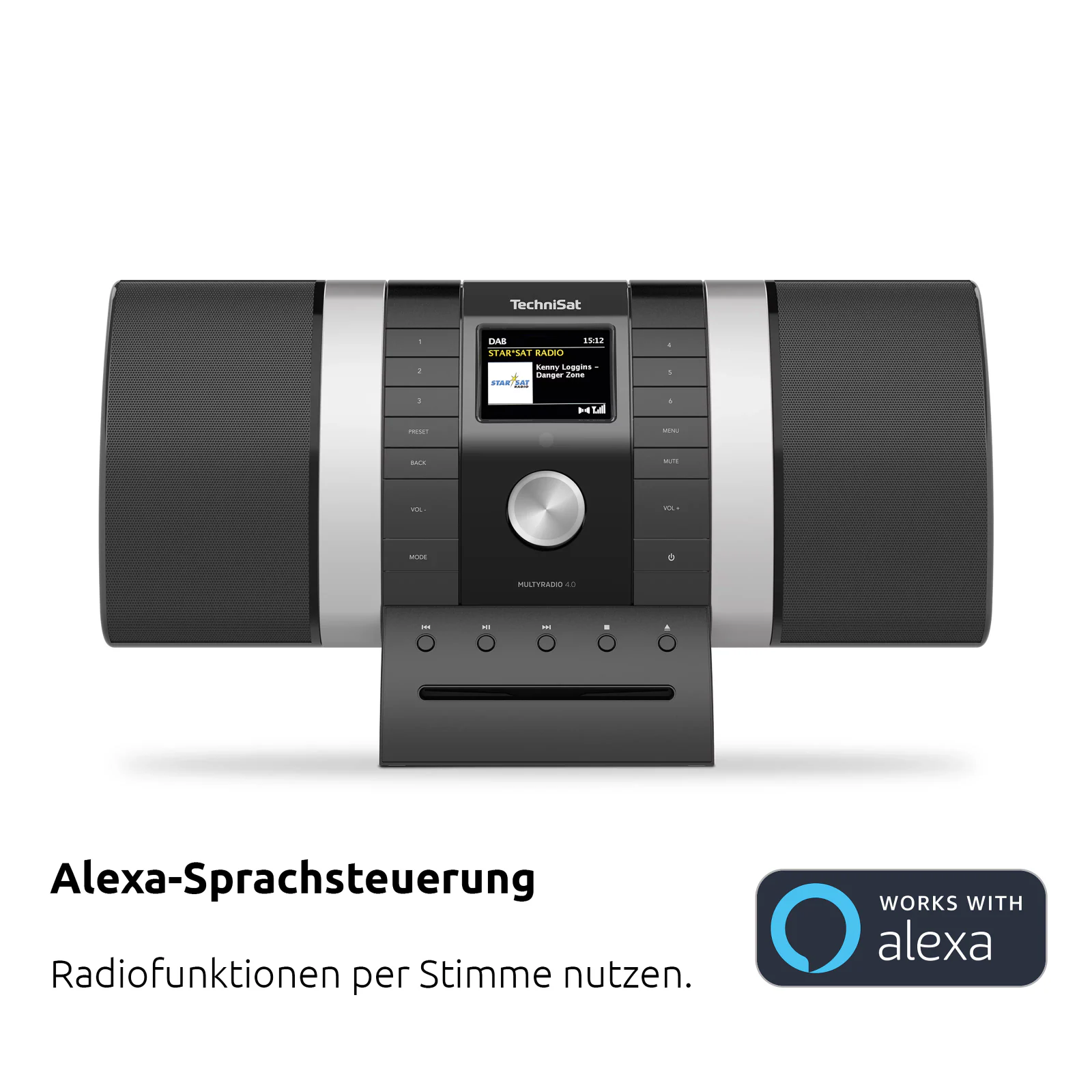 TechniSat MULTYRADIO Kompaktanlage 4.0 Schwarz/Silber