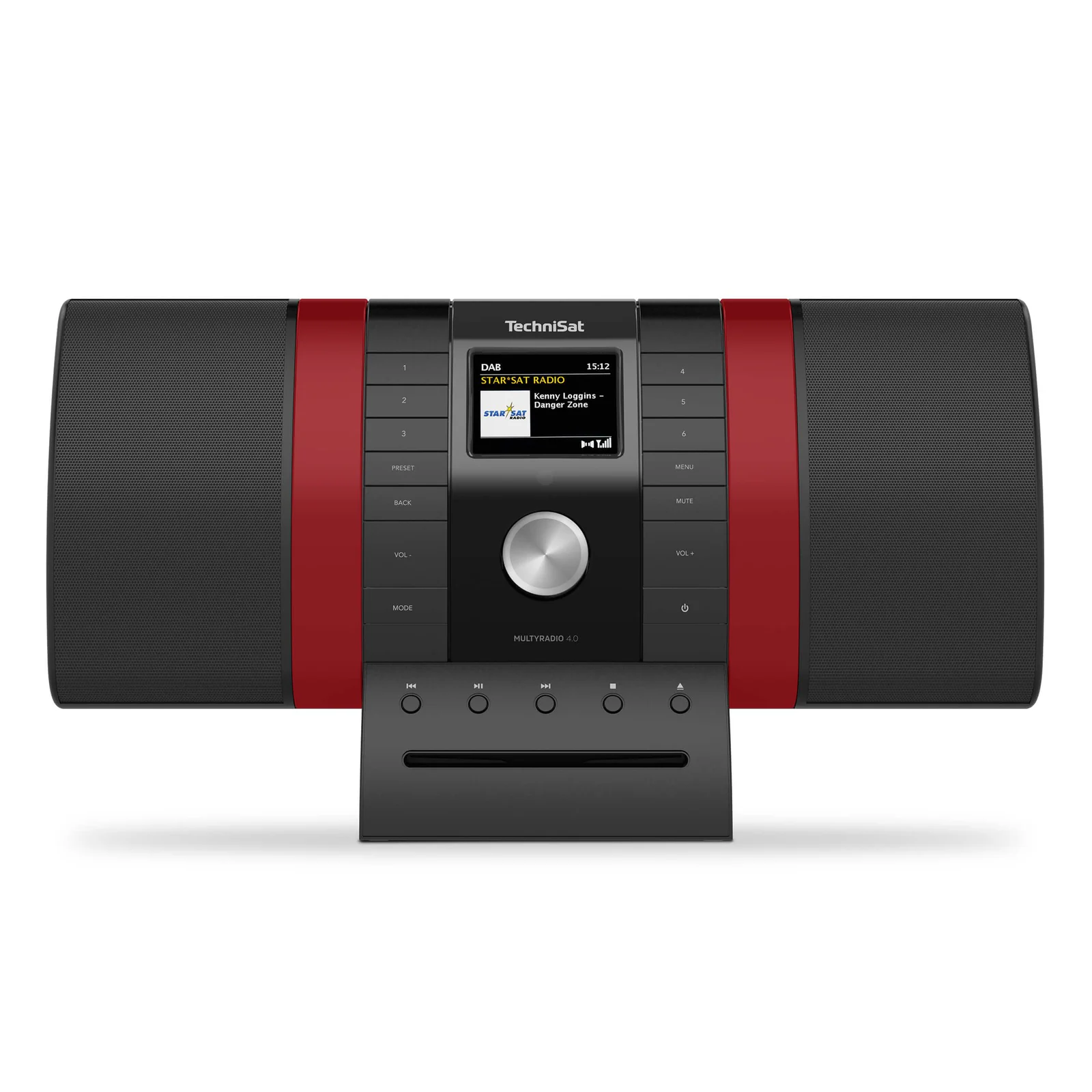 TechniSat MULTYRADIO Kompaktanlage 4.0 Schwarz/Rot