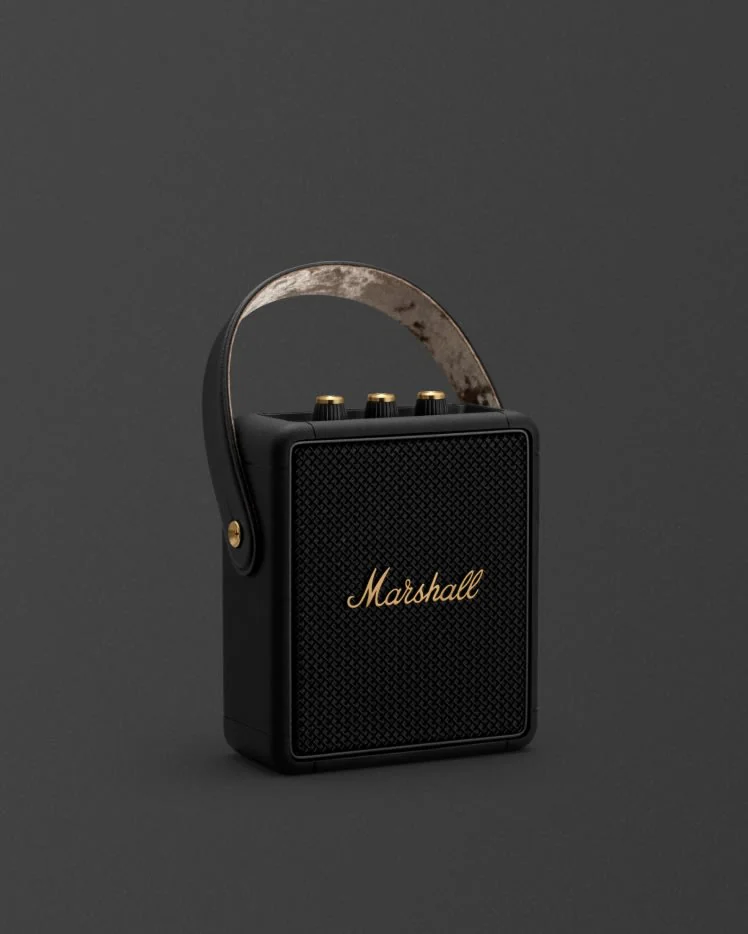 Marshall Stockwell II Tragbarer Bluetooth Lautsprecher Black & Brass