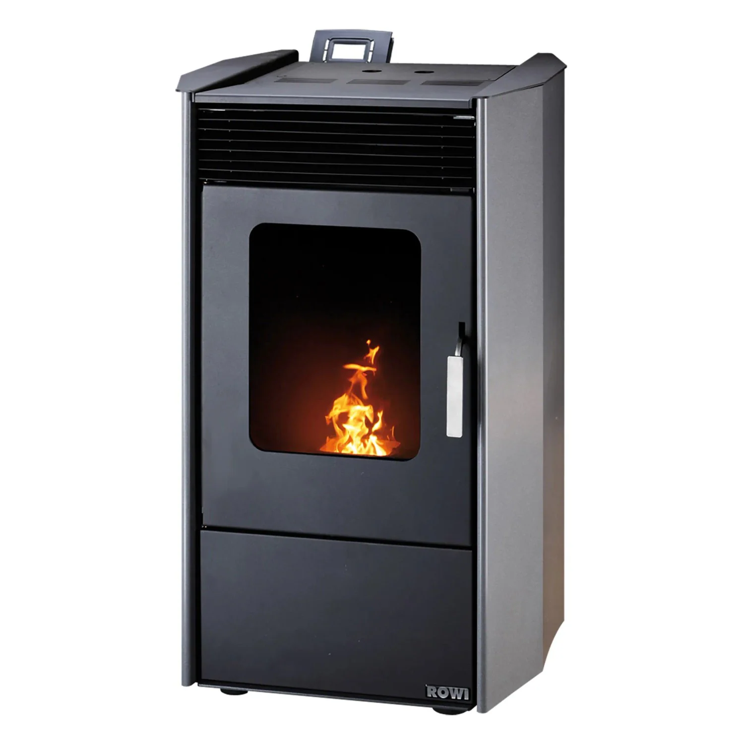 Rowi Pellet-Heizofen Easy Premium 9 kW Schwarz-Bordeauxrot EEK: A+