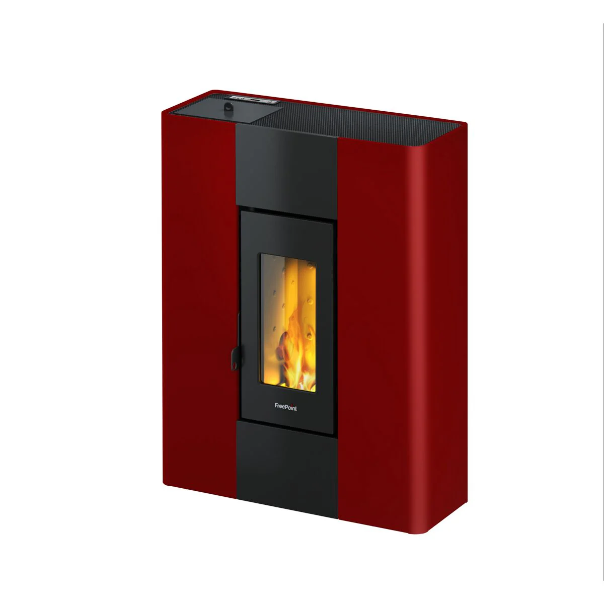 Freepoint Pelletofen Roxy Stand Stahl Bordeaux 2,7-7 kW EEK: A+
