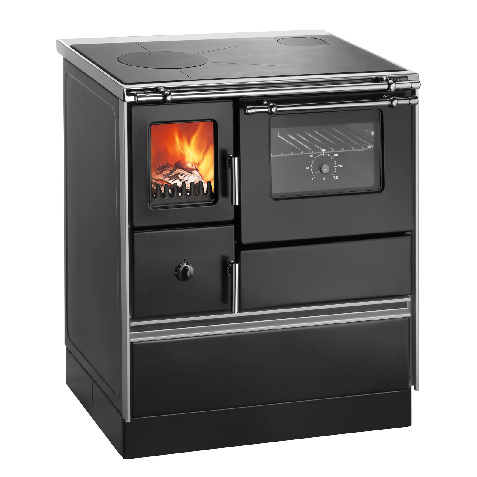 Westminster Dauerbrand Küchenherd K 176 F/A Schwarz 5 kW EEK: A Anschluss rechts