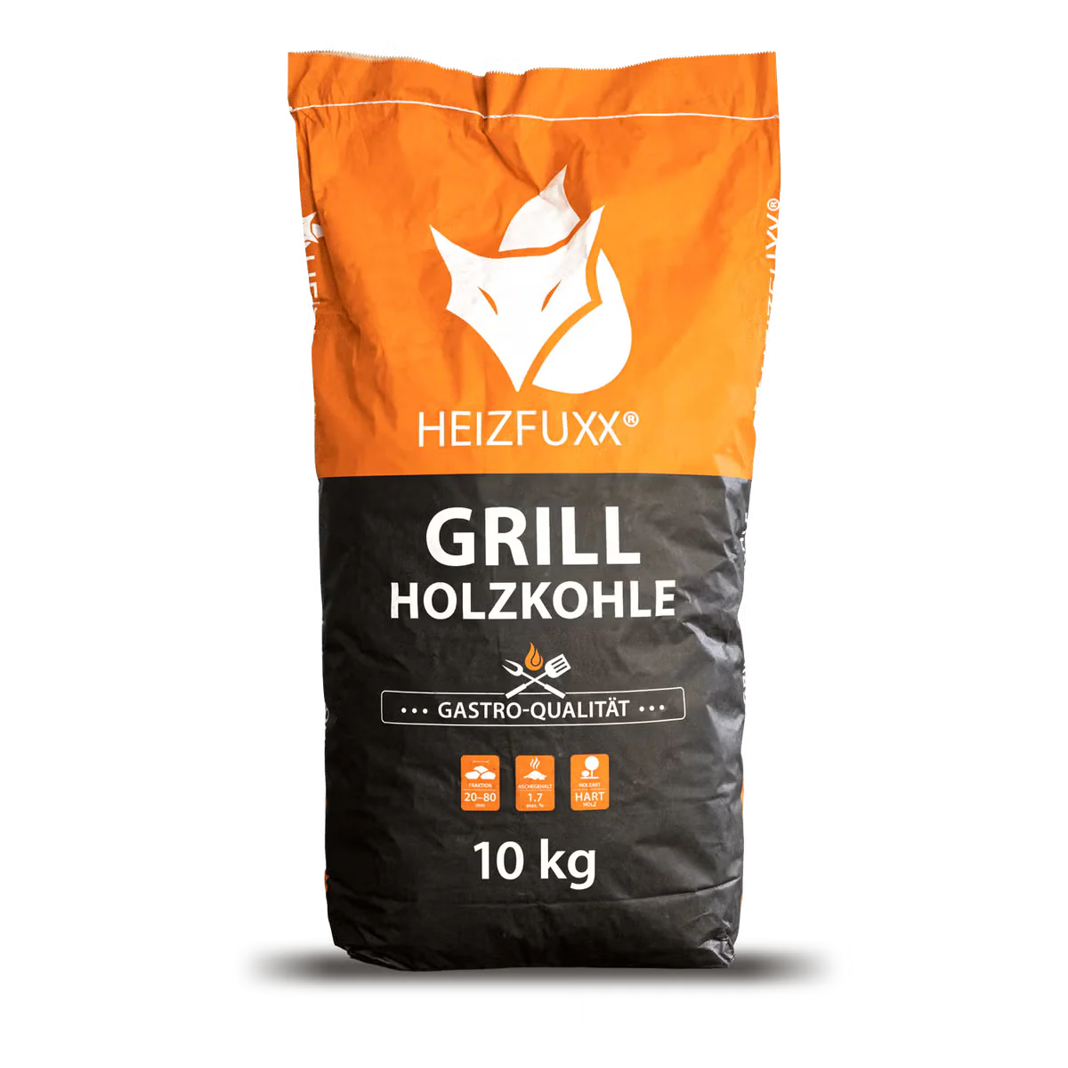 Heizfuxx Grillholzkohle Gastro-qualität 10kg x 12 Sack 120kg Palette