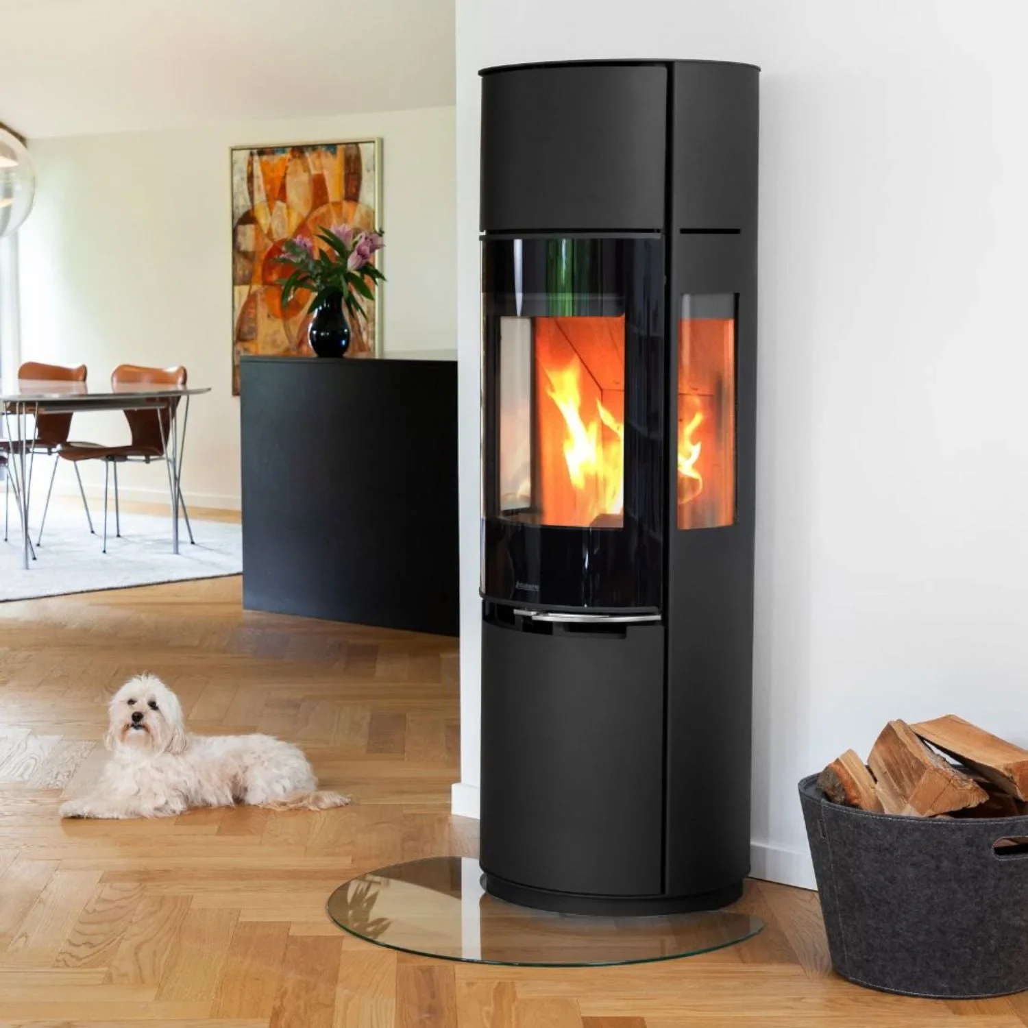 Aduro Kaminofen 9.7 mit Aduro Tronic Schwarz 6 kW Stahl EEK: A+