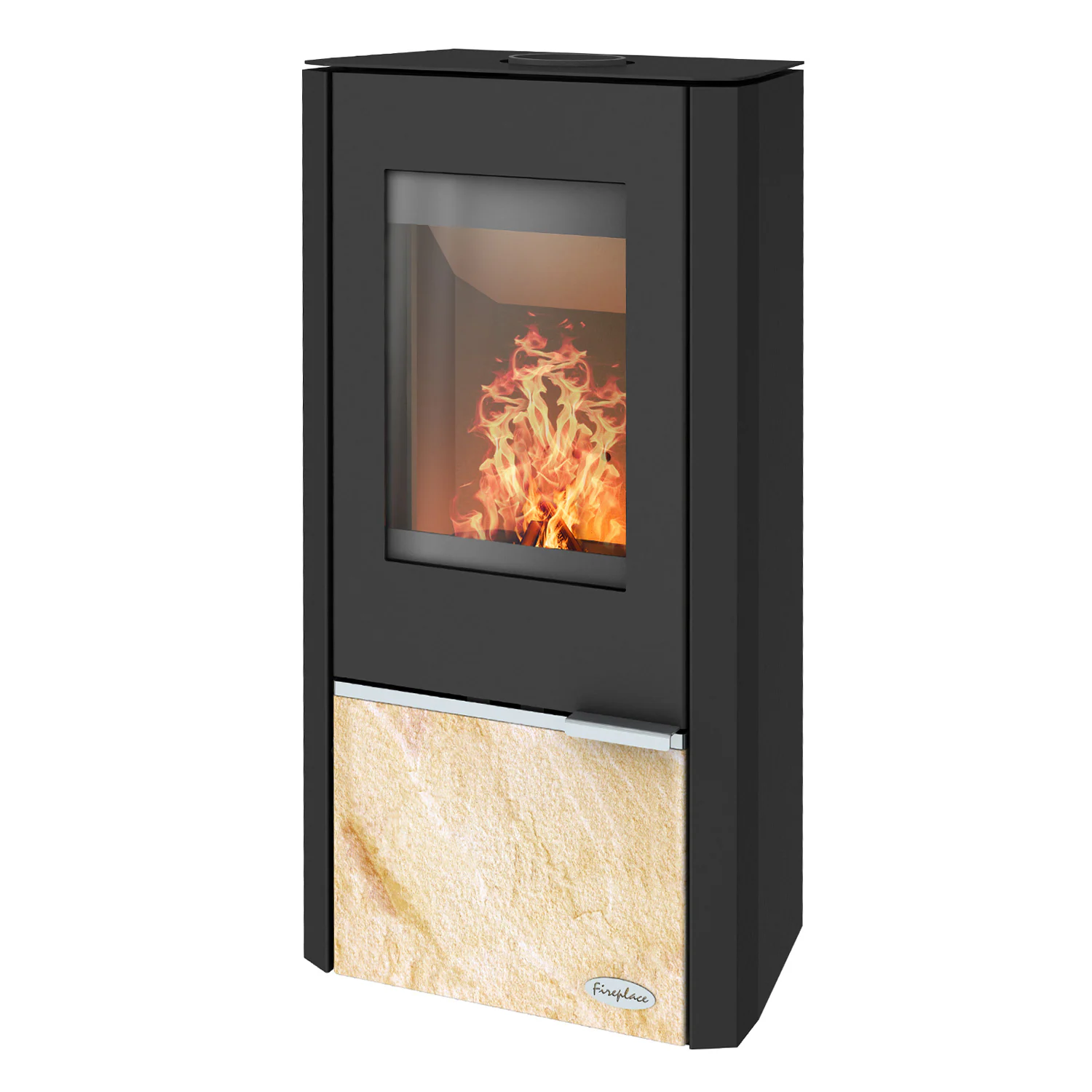 Fireplace Kaminofen Kingstone Stahl mit Sandsteine
