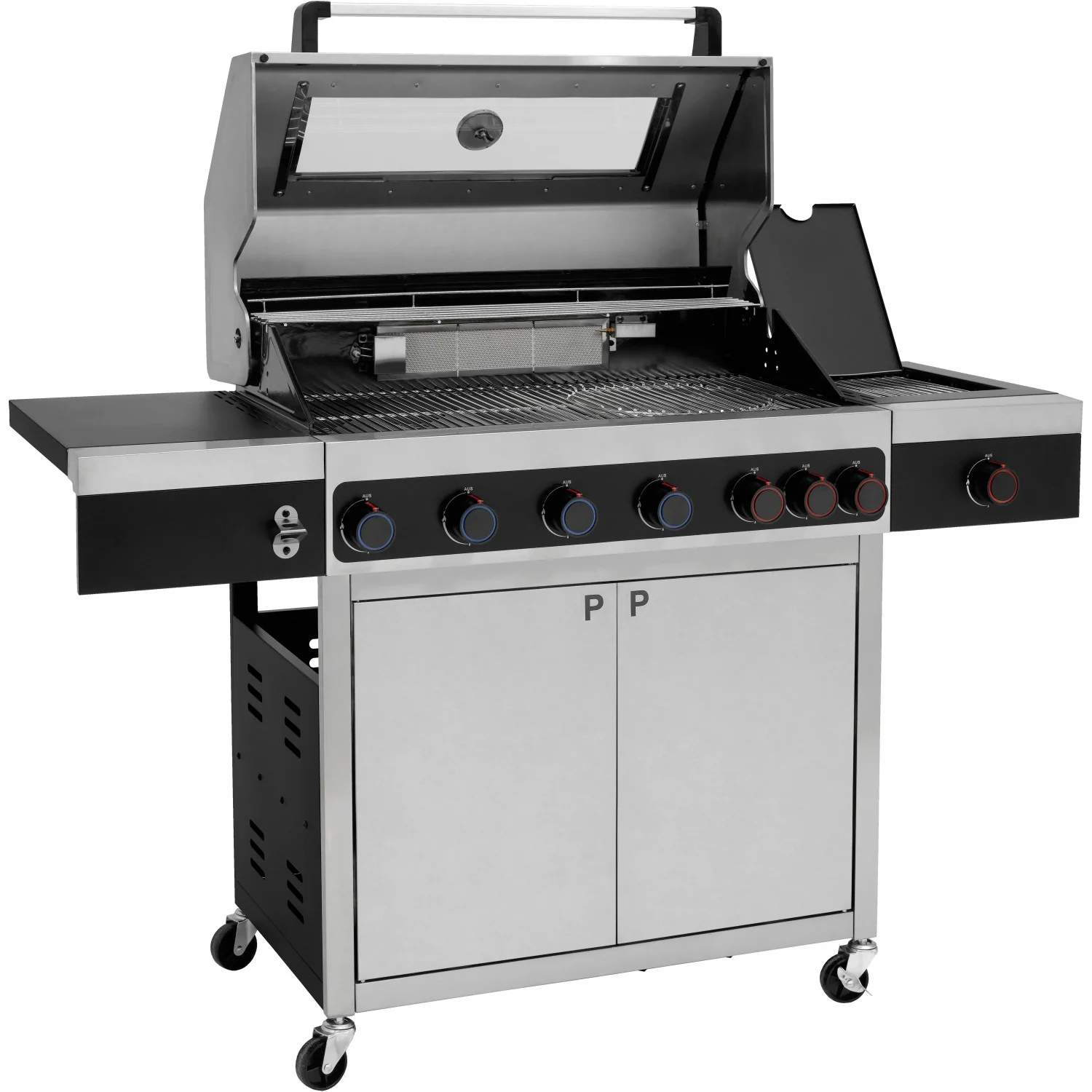 Tepro Gasgrill Keansburg mit Seitenkocher Schwarz-Edelstahl