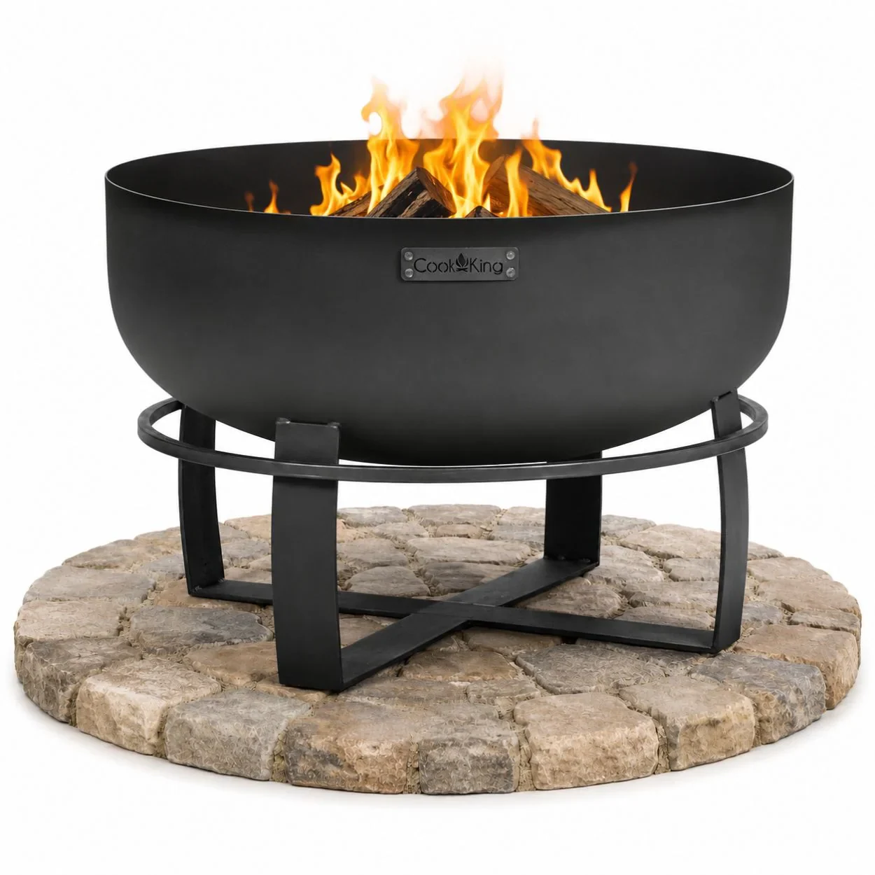 CookKing Feuerschale Stahl XXL Viking Ø 80 cm x 50 cm Schwarz