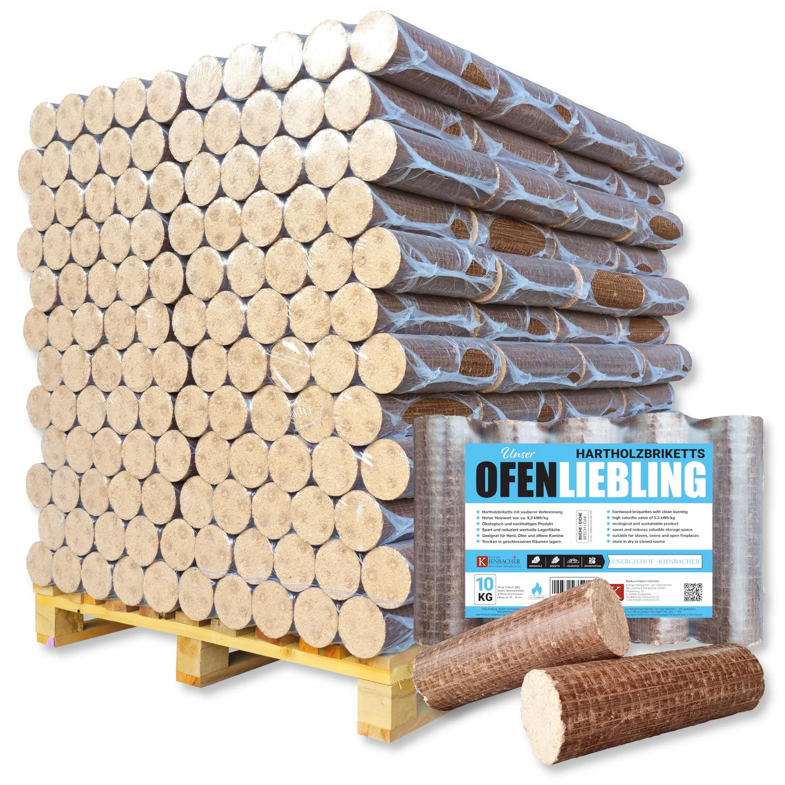Nestro Hartholzbriketts Eiche 960 kg Palette